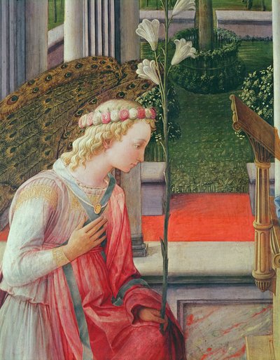 Die Verkündigung (Detail) von Fra Filippo Lippi